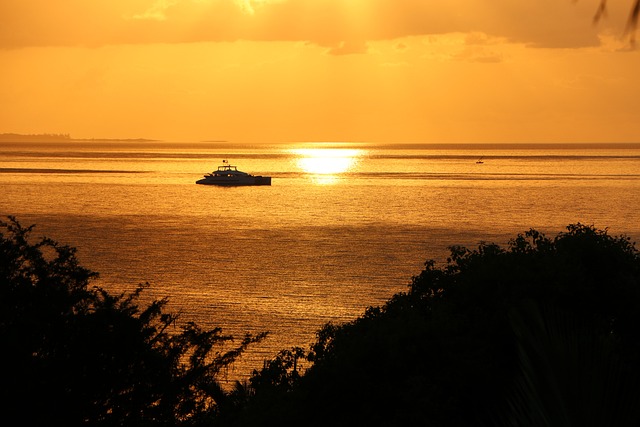 Imagem do amanhecer em Moçambique na África